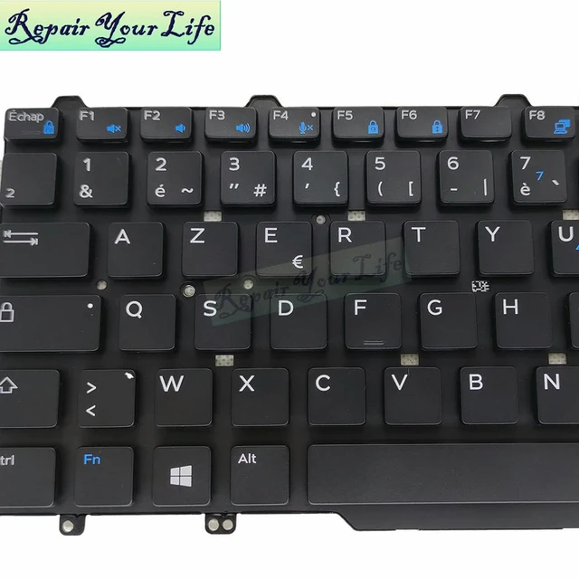 Alt view image 3 of 3 - FTTYH French AZERTY Keyboard for Latitude 14 E5450 E5470 5480 5490 E5490 Single Point 0FTTYH PK1313D3A13 MP-13L76F06698