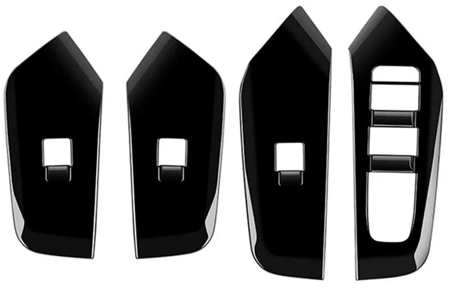 Main image of Car Bright Black Window Glass Lift Button Switch Cover Trim Door Armrest Panel For Toyota Prius 60Series 20-23