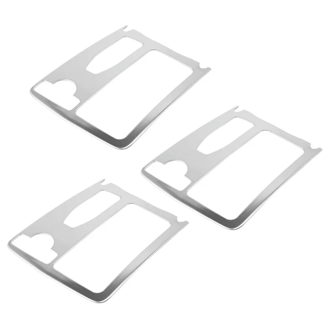 Alt view image 3 of 3 - 3X Central Console Cup Holder Water Cup Holder Panel Decoration Trim For Mercedes Benz C Class W204 2008-2014 RHD