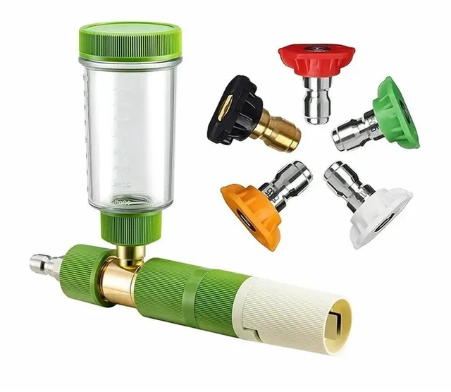 Main image of High Pressure For Car Wash Accessories- Handheld Snow Foam Cannon 100Ml With 1/4" Quick Connect Soap Bottle 5 Nozzles
