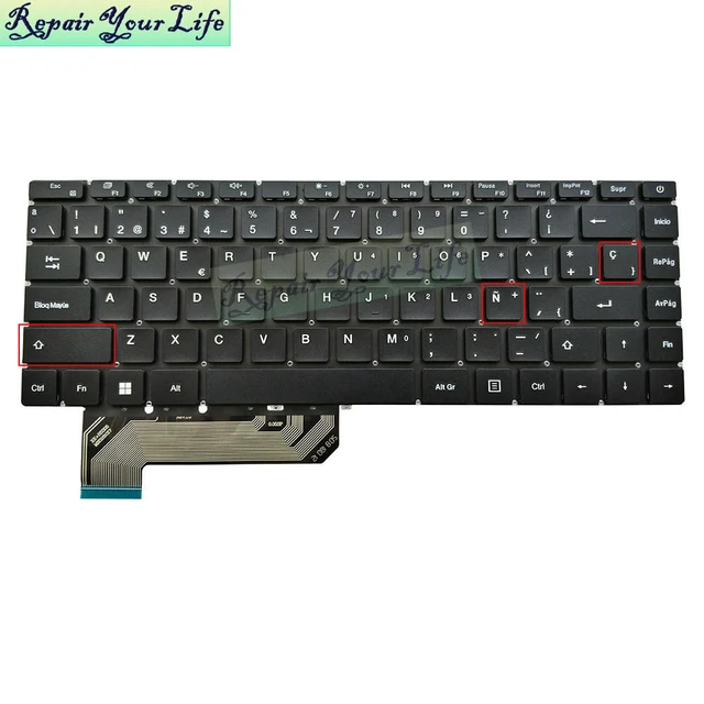 Main image of SP/ES Spanish Keyboard For GATEWAY 14.1 GWTN141-10SL GWTN141-10BL GWTN141-10BK GWTN141-10GR 10RG Spain Latin Laptop Keyboards