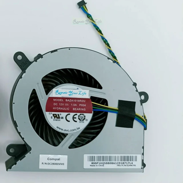Alt view image 2 of 3 - 01MN751 All-in-one PC Cooler CPU Cooling Fan For Ideacentre AIO 3 21ITL7 F0GV 22IAP7 F0GG 24IAP7 F0GH BAZA1018R2U P004
