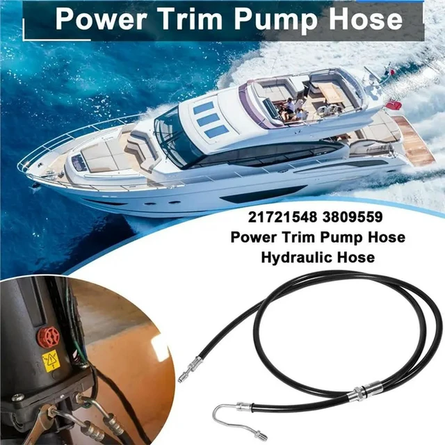 Alt view image 3 of 3 - Replacement Line For Volvo Penta DPH DPR Stern Drive- Power Trim Pump Hydraulic Hose Part Numbers 21721548 3809559 ORB22300