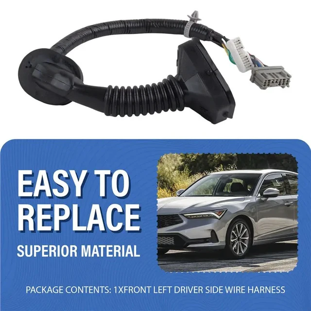 Alt view image 2 of 3 - For Honda Acura MDX 2010-2013 Left Side Front Door Sub Wire Harness- Part Number 32757-STX-A01
