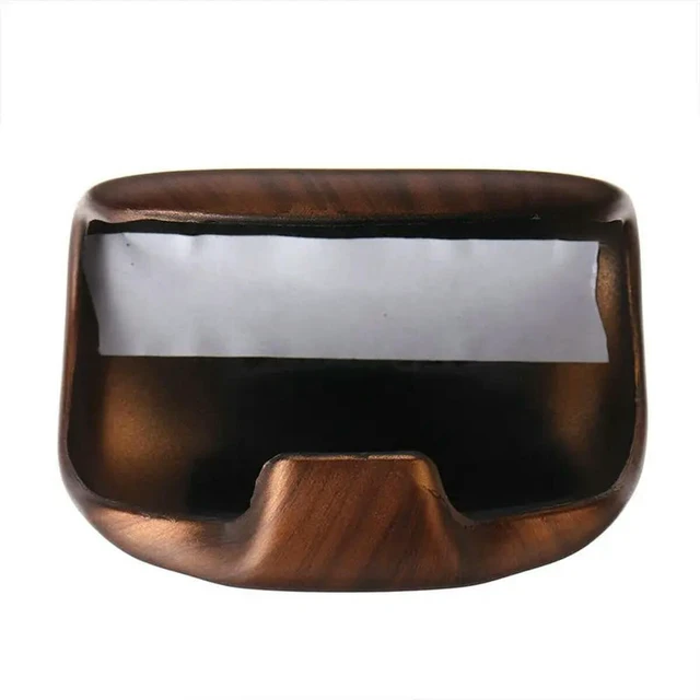 Alt view image 2 of 3 - 5X ABS Peach Wood Grain Gear Lever Shift Knob Cover Trim For Honda CR-V CRV 2017-2020