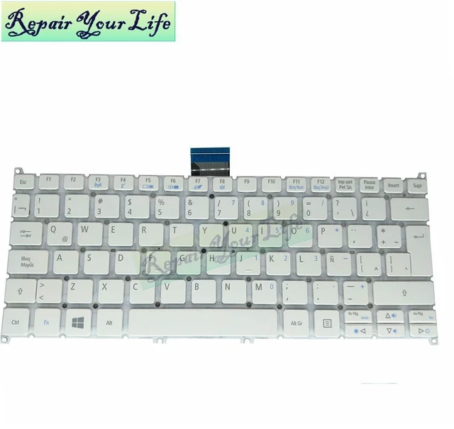Main image of Laptop Keyboard for V5 122 V5-122P V5-132 132P V13 V3-371 E11 E3-112 E3-111 R3-131 N15W5 LA Latin NSK-R72SW White