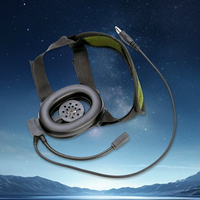Alt view image 3 of 3 - HD01 7.1 MM Headset Earpiece Earpiece Microphone Wakie Talkie Headset Two Way Radio Headset for Bowman Elite II Radio Headset