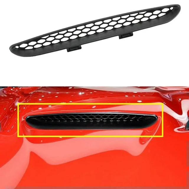Alt view image 2 of 3 - Car Front Hood Scoop Bezel Mesh Intake Grille Cover 68202462AD For DODGE SRT Hellcat 2016-2021