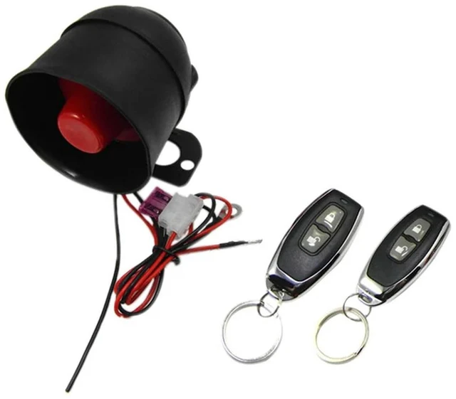 Main image of Anti-Theft Protection System For Cars Universal Vehicle Security Burglar Alarm With 2 Remote Siren Wiring Harness
