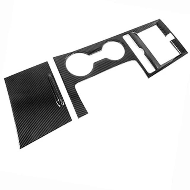 Alt view image 2 of 3 - Car Console Gear Shift Box Panel Frame Cover Trim Water Cup Stick For Kia K5 2020-