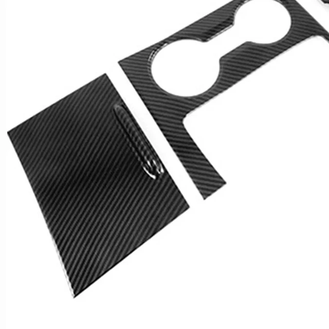 Alt view image 3 of 3 - Car Console Gear Shift Box Panel Frame Cover Trim Water Cup Stick For Kia K5 2020-