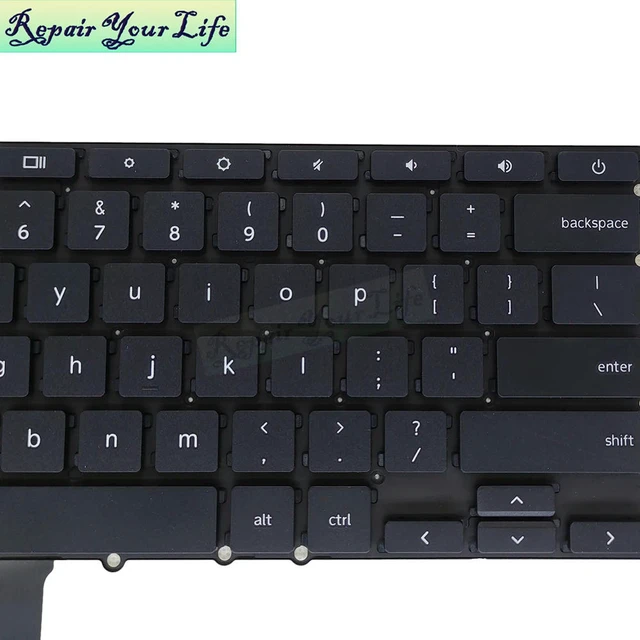 Alt view image 2 of 3 - English Laptop Keyboard for Chromebook S340-14 S330 US Computers Keyboards Qwerty Keycaps Genuine SN20R49156 LCM18B7