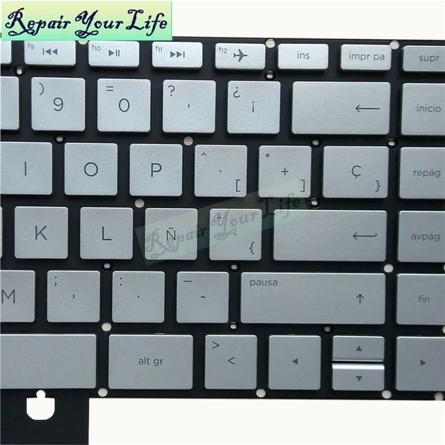 Alt view image 3 of 3 - SP Spanish Backlit Keyboard for X360 14-BA 14T-BA 14-BS 240 G6 14-BK 14-BF 14-CB 14-BW 848183-001 ES Spain Notebook Keyboards