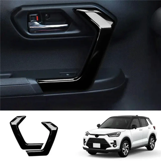 Alt view image 2 of 3 - 2X Car Door Inner Handle Panel Door Handle Panel Decorative Frame Suitable For Toyota RAIZE 2021