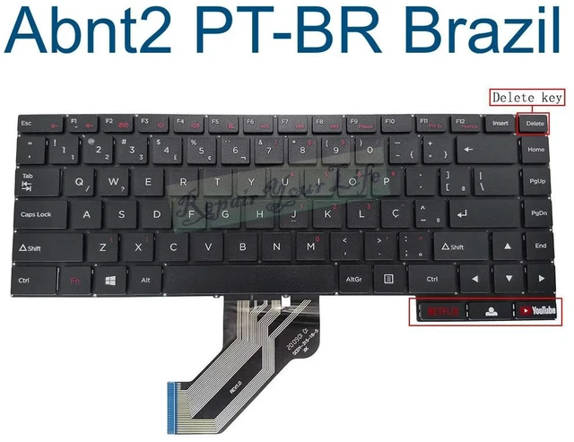 Main image of PT-BR Brazil Keyboard for Positivo Motion I34128B Notebook Keyboards ABNT2 Portuguese YXT-91-89 SCDY-315-18-1 SCDY-315-18-5