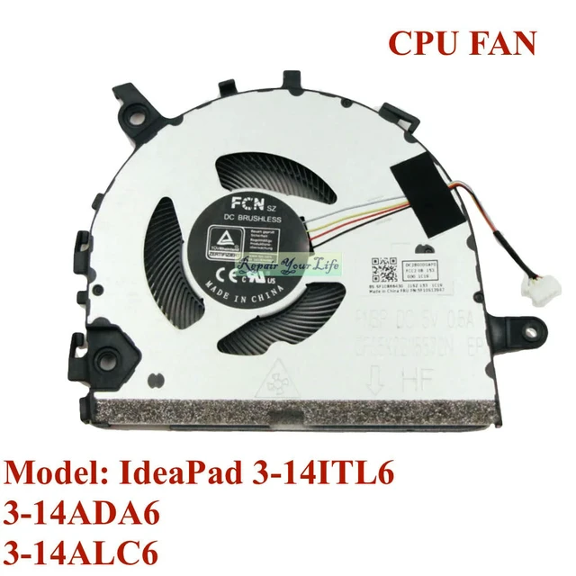 Alt view image 2 of 3 - 5F10S14005 CPU Cooling Fan for 3-14ITL6 14ADA6 14ALC6 Notebook PC Cooler Radiator 5F10S14003 5F10S14004