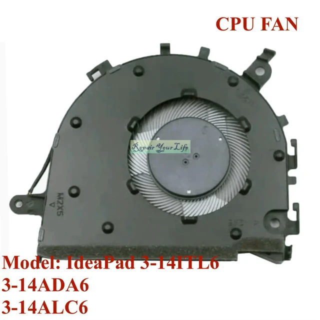 Alt view image 3 of 3 - 5F10S14005 CPU Cooling Fan for 3-14ITL6 14ADA6 14ALC6 Notebook PC Cooler Radiator 5F10S14003 5F10S14004