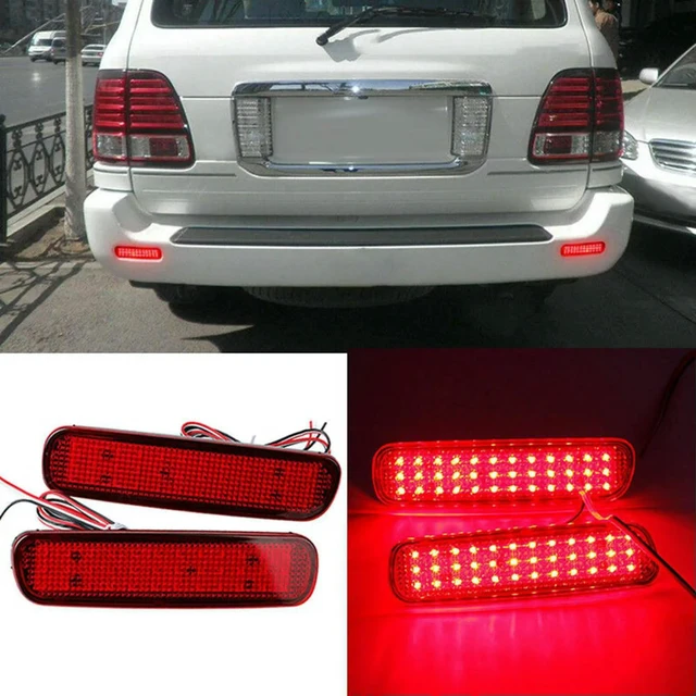 Alt view image 2 of 3 - 4X Car LED Rear Bumper Reflector Brake Light Tail Lamp For Toyota Land Cruiser 100/Cygnus LX470