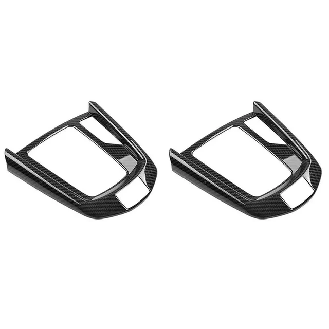 Main image of 2X Carbon Fiber ABS Car Central Gear Shift Knob Panel Frame Cover Trim Car Styling For Mazda 2 20-21 CX-3 15-21 RHD