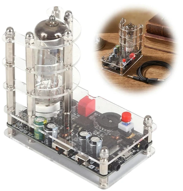 Main image of Vacuum Tube Stereo Preamp with LED Light High Sensitivity Sound Module 3 Mode USB Powered Sound Box for Home Studio Recording