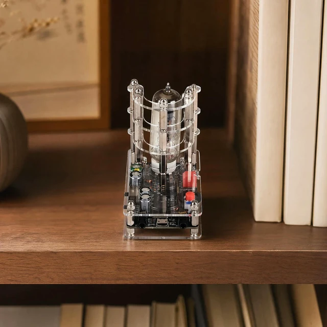 Alt view image 3 of 3 - Vacuum Tube Stereo Preamp with LED Light High Sensitivity Sound Module 3 Mode USB Powered Sound Box for Home Studio Recording