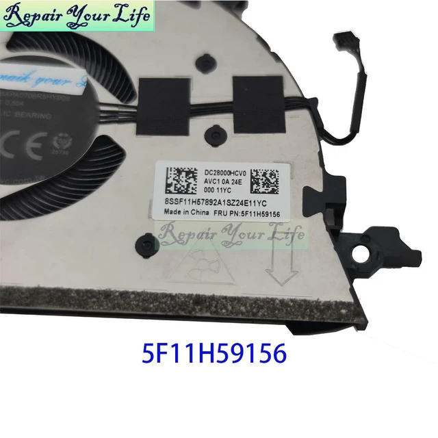 Alt view image 2 of 3 - CPU Cooling Fan For IP Flex 5 Chrome 14IAU7 82T5 83Notebook Cooler Processor 5F11H59156 BAPA0706R5HY008 DC28000HCV0