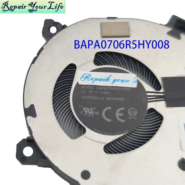 Alt view image 3 of 3 - CPU Cooling Fan For IP Flex 5 Chrome 14IAU7 82T5 83Notebook Cooler Processor 5F11H59156 BAPA0706R5HY008 DC28000HCV0