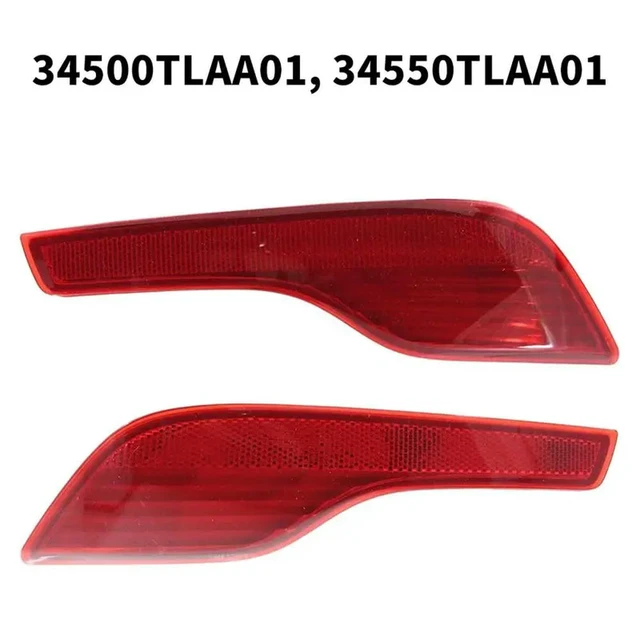 Alt view image 3 of 3 - For Honda CR-V 2017-2019 1 Pair Rear Bumper Light Reflector Part Numbers 34500TLAA01, H O 1185112, 34550TLAA01, H O 1184112