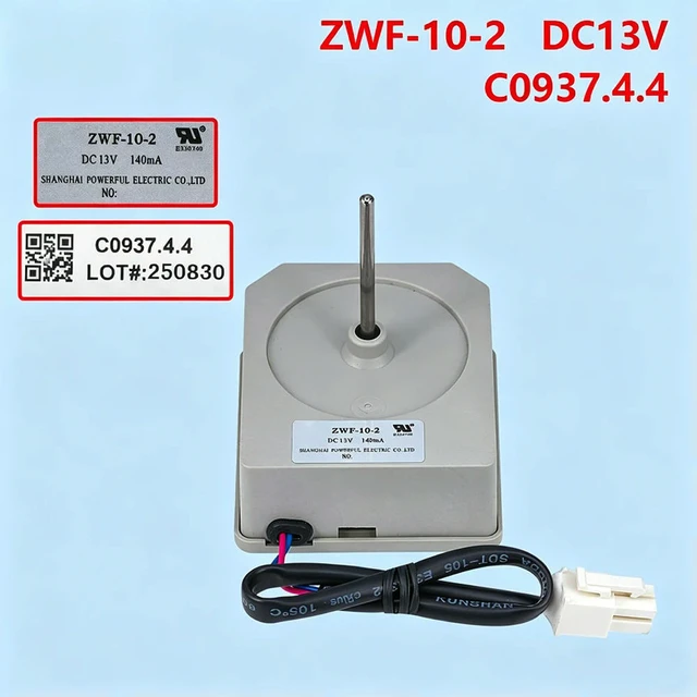 Alt view image 2 of 3 - 1 PCS Refrigerator Fan Motor For Ronshen Refrigerators ZWF-10-2 DC 13V 140mA C0937.4.4 Fan Cooling Motor Accessories Parts