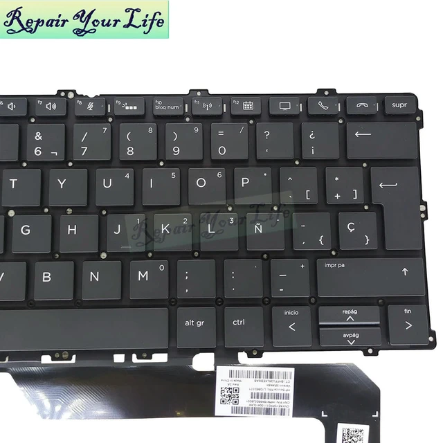 Alt view image 2 of 3 - Spanish Backlit Keyboard for EliteBook X360 1030 G3 1030 G2 L10860-071 SP LA Latin American Laptop Keyboards Light Backlight