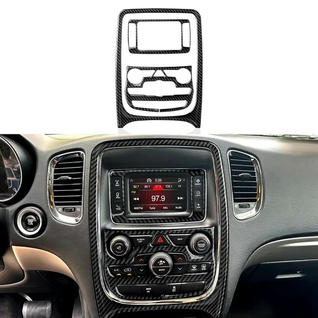 Alt view image 2 of 3 - Adjustment Panel Cover Trim A/C Outlet Carbon Fiber Interior Accessories Center Console For Dodge Durango 2014-2017