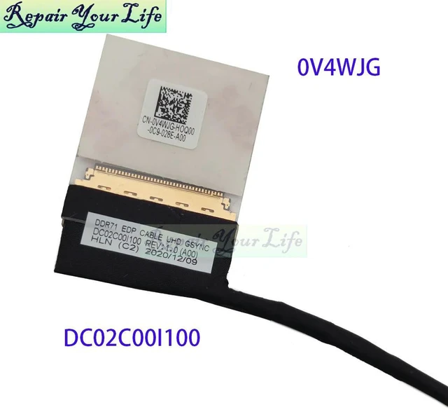 Main image of V4WJG LCD Screen Cable For For 17 R5 17E R4 UHD DC02C00I100 0V4WJG Laptop Display Video Screens Flex Ribbon Wire