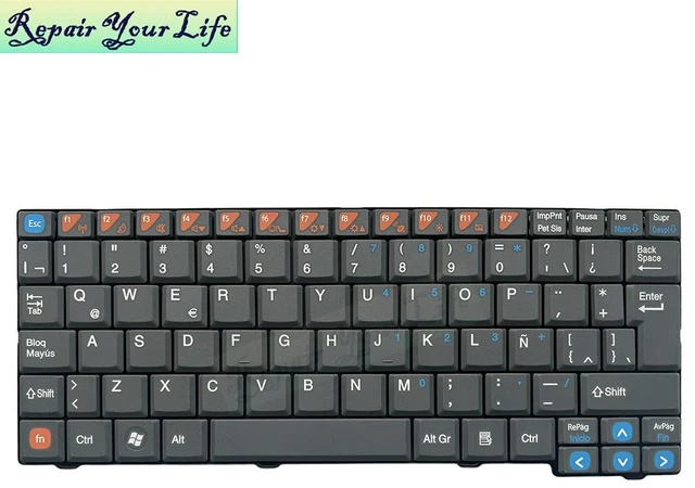 Main image of Latin Keyboard For Netbook Del Gobierno G1 EX0 X352 BGH X320 X325 Teclado Without Backlit Gray Keycaps V091928AK1 82B382-FA8003