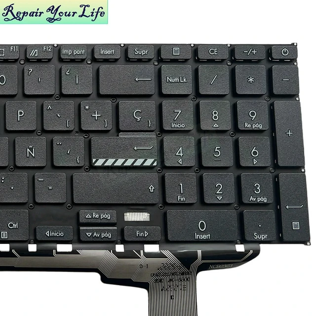 Alt view image 3 of 3 - Spain Spanish Keyboard For Vivobook 17 X1702 M1702 X1703 K1703 X1704 X1702ZA X1704VA 0KNB0-670BSP00 No Backlit Keyboards