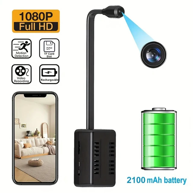 Alt view image 3 of 3 - Camera with Motion Detection Nanny Cam Surveillance Camera for Home Indoor Baby Dog Cat