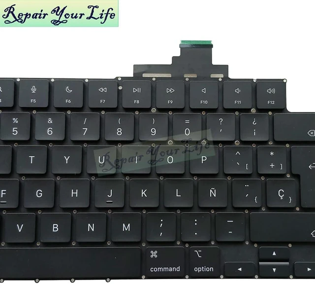 Alt view image 3 of 3 - Spanish Keyboard For MacBook Air M2 Retina A2681 2941 M3 A3113 A3114 13" 15" LA ES Spain Latin Notebook Keyboards NO Backlight