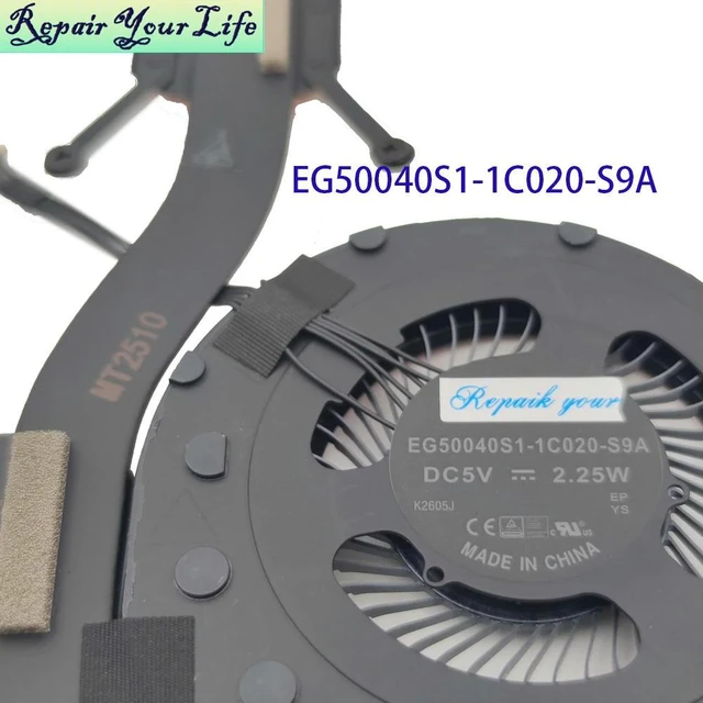 Alt view image 3 of 3 - CPU Cooling Fan Heatsink For ThinkPad X13 Gen 1 X390 X395 EG50040S1-1C020-S9A Notebook Cooler Radiator 01AW746 5H40W36667
