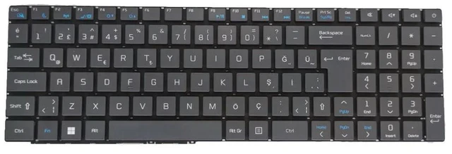 Main image of TR TUR Turkish Keyboard for Casper Nirvana C500.1165-8V00X C500.1165-BV00P BV00X DF00A DX00X Notebook Keyboard