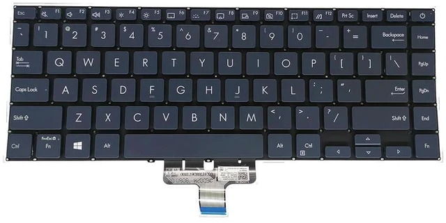 Main image of English Grelaptop backlit Keyboard for Zenbook UX435 UX435E UX435EA UX435EG US Notebook replacement keyboards 210FUS00