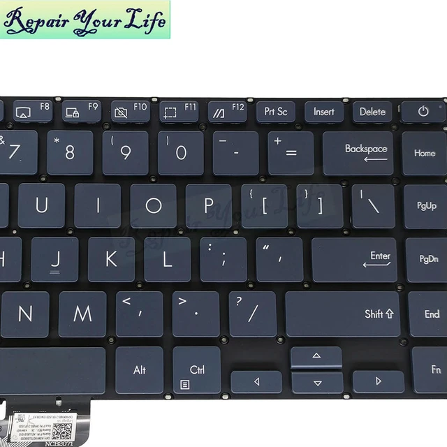 Alt view image 2 of 3 - English Grelaptop backlit Keyboard for Zenbook UX435 UX435E UX435EA UX435EG US Notebook replacement keyboards 210FUS00
