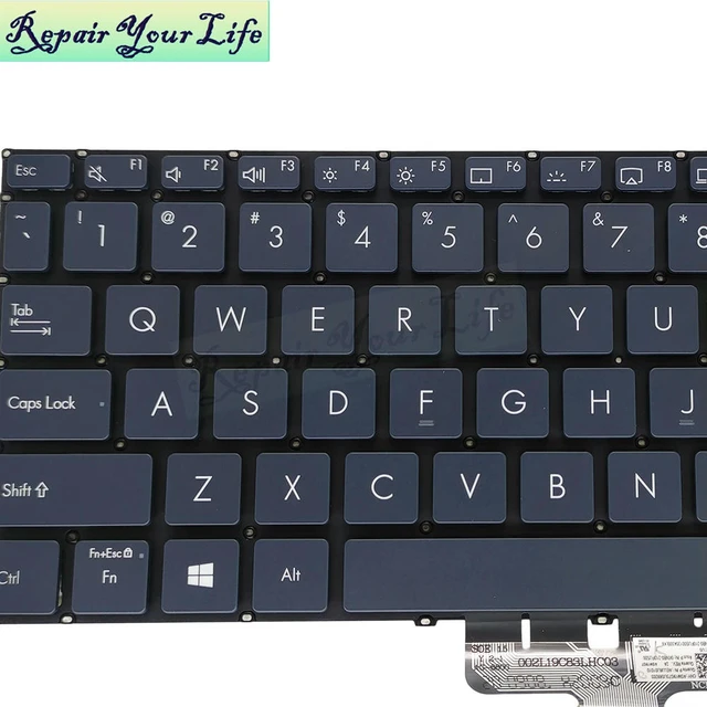 Alt view image 3 of 3 - English Grelaptop backlit Keyboard for Zenbook UX435 UX435E UX435EA UX435EG US Notebook replacement keyboards 210FUS00