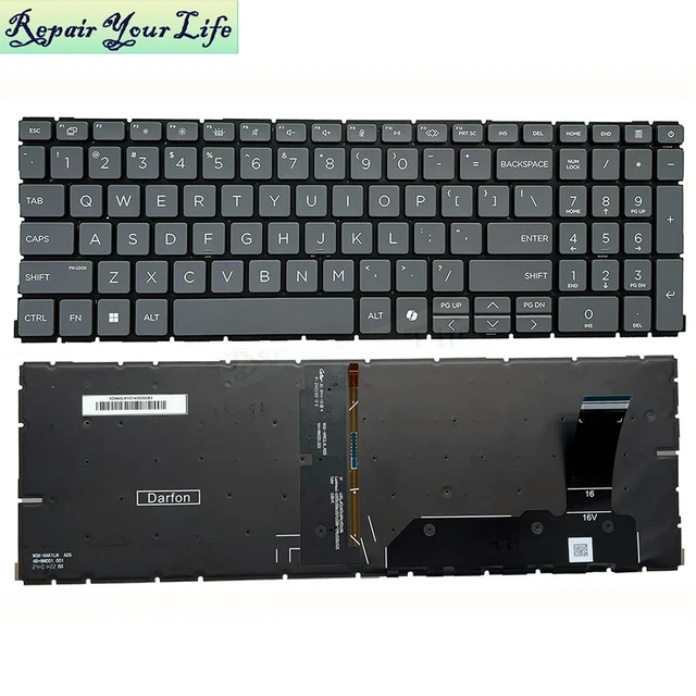 Alt view image 2 of 3 - US Backlit Keyboard For EliteBook 660 G11 665 665R G11 ProBook 460 465 G11 USA English Keyboards Backlight N98507 N95986-001