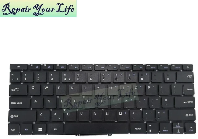 Main image of UK English Keyboard for GEO Computers GeoBook 2E 12.5 Laptop Keyboard United Kingdom Euro English