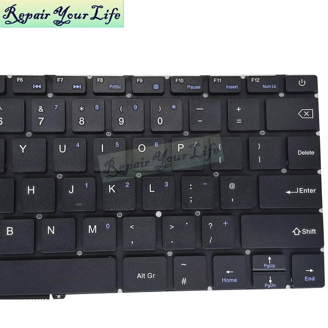 Alt view image 2 of 3 - UK English Keyboard for GEO Computers GeoBook 2E 12.5 Laptop Keyboard United Kingdom Euro English