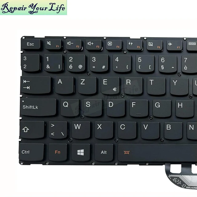 Alt view image 3 of 3 - Belgium Backlit Keyboard For Yoga 500-15IBD 500-15IHW 500-15ISK Flex 3-1570 3-1580 LCM14J5 Belgian AZERTY Teclado
