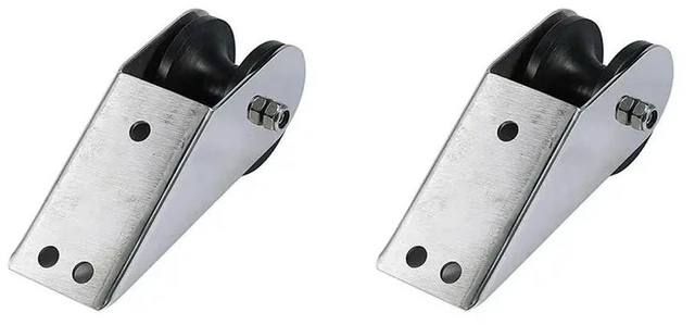 Main image of 2X Marine Stainless Steel Boat Bow Anchor Roller Bracket Rollers For Yacht(Black)