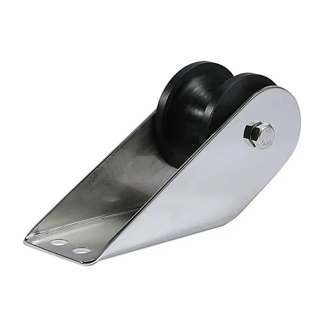 Alt view image 2 of 3 - 2X Marine Stainless Steel Boat Bow Anchor Roller Bracket Rollers For Yacht(Black)