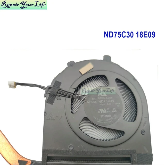 Alt view image 3 of 3 - 02DL825 CPU Heatsink Fan For Thinkpad E490 20N8 20N9 E590 20NB 20NC Notebook Cooler Radiator Fans 02DL824 ND75C30-18E09
