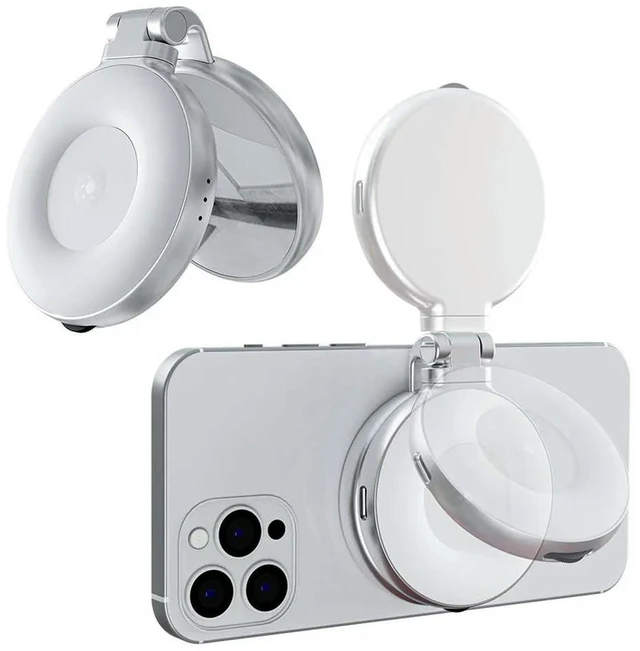 Main image of 3-in-1 LED Fill Light with Mirror Phone Ring Light Travel LED Cell Phone Light for Selfies Photography Makeup Vlogs