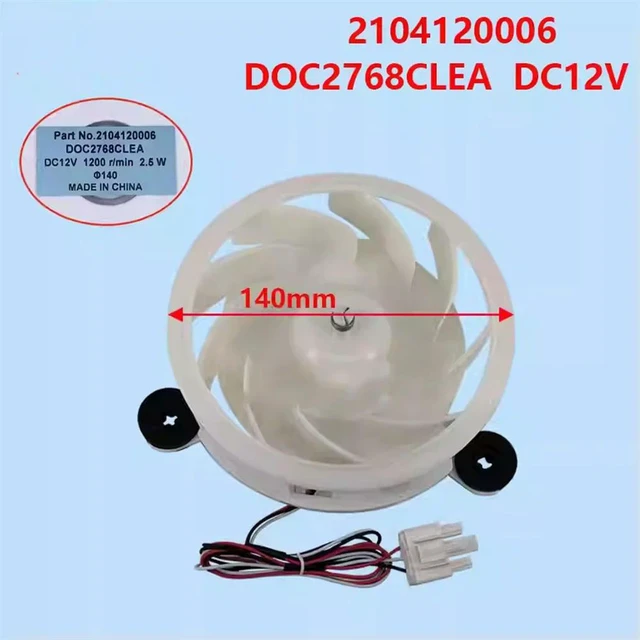 Main image of Refrigeration Fan Motor 2104120006 D0C2768CLEA DC12V Fridge Radiator Cooling Fan Motor For Ace Refrigerator Freezer Parts